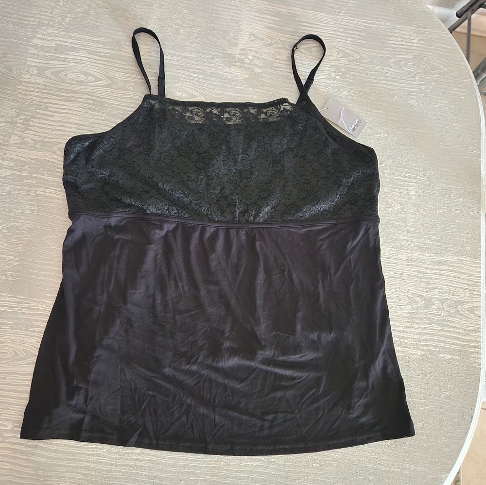 Cami womens sz 18/20 Lane Bryant black camisole New